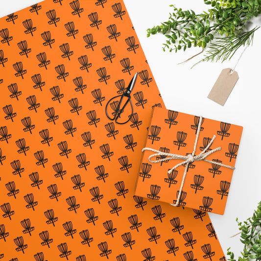 Wrapping Paper Black on Orange