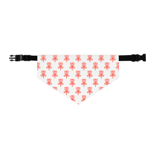 Pet Bandana Collar- Red on White