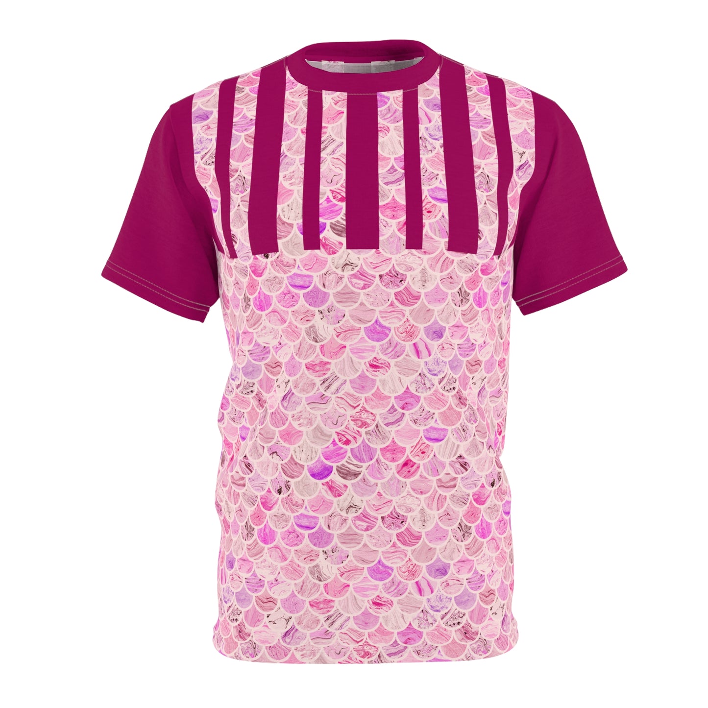 Mermaid Disc Golf Unisex Cut & Sew Tee (AOP)