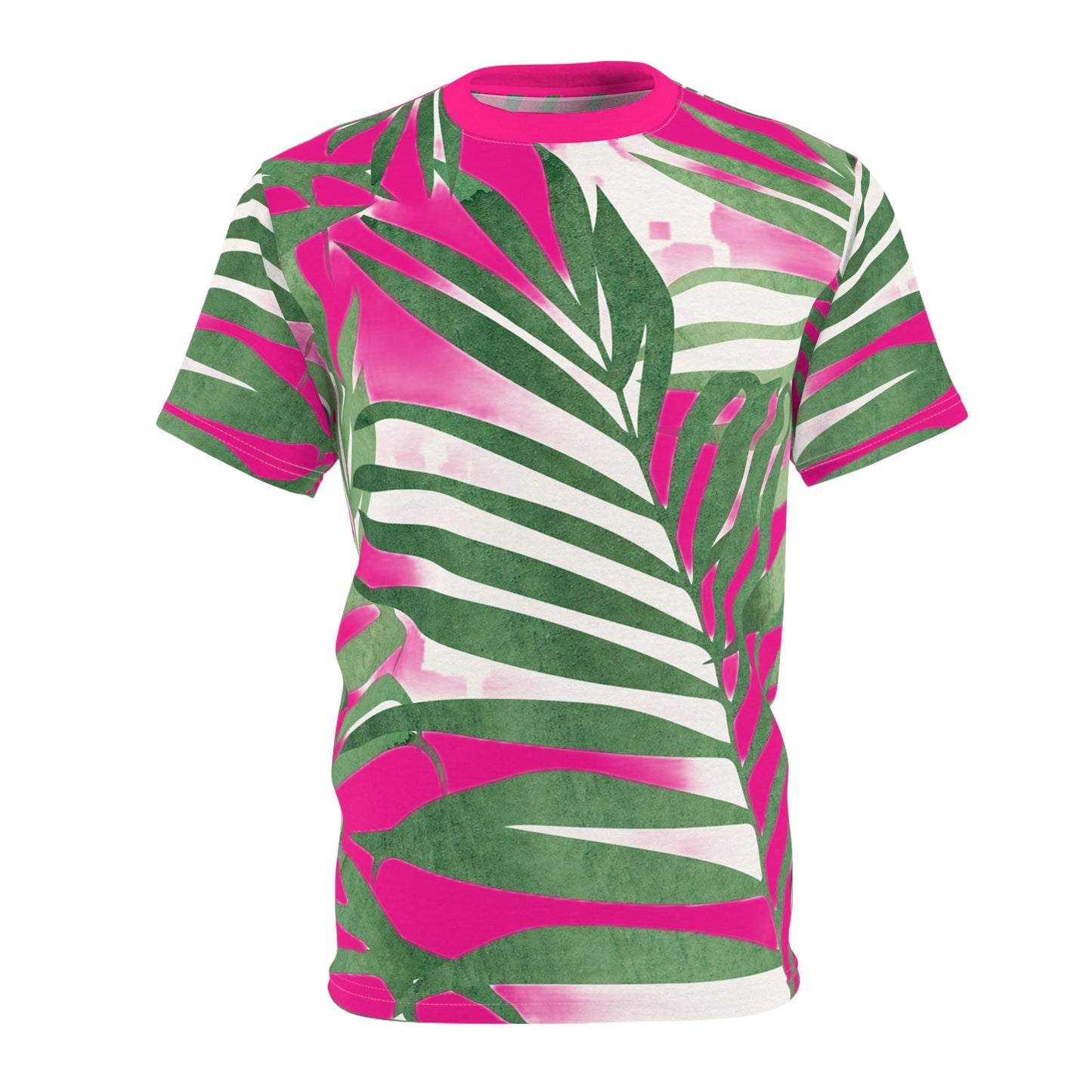 Pink Palm Unisex Cut & Sew Tee (AOP)