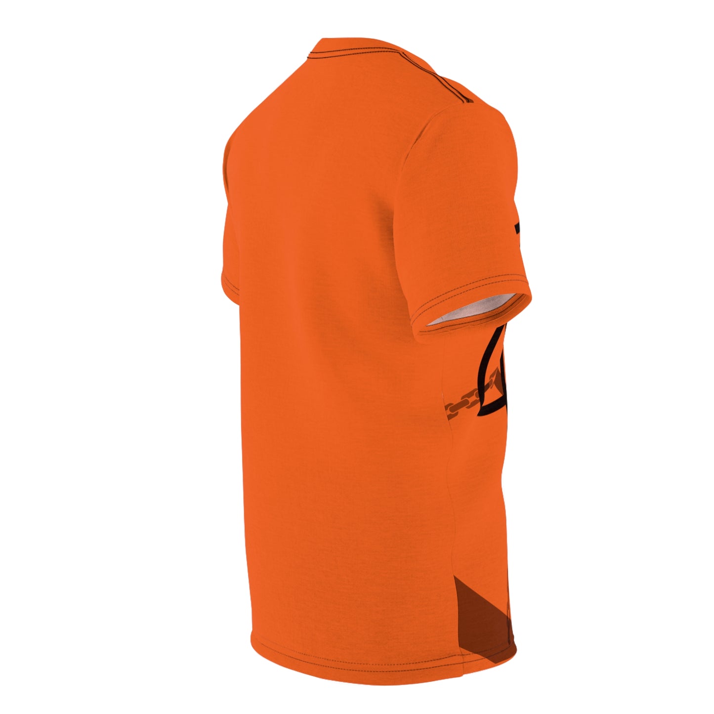 Atom Basket Orange Unisex Cut & Sew Tee (AOP)