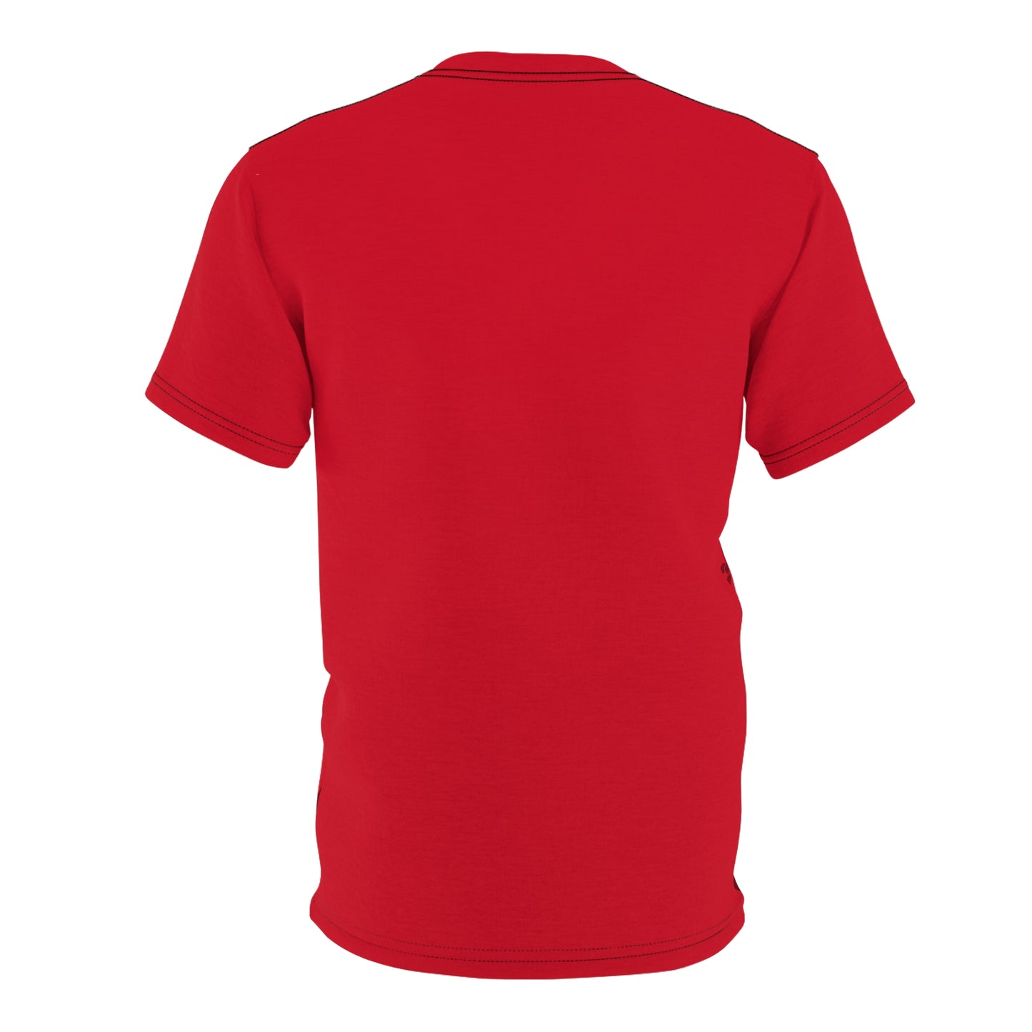 Atom Basket Dark Red Unisex Cut & Sew Tee (AOP)