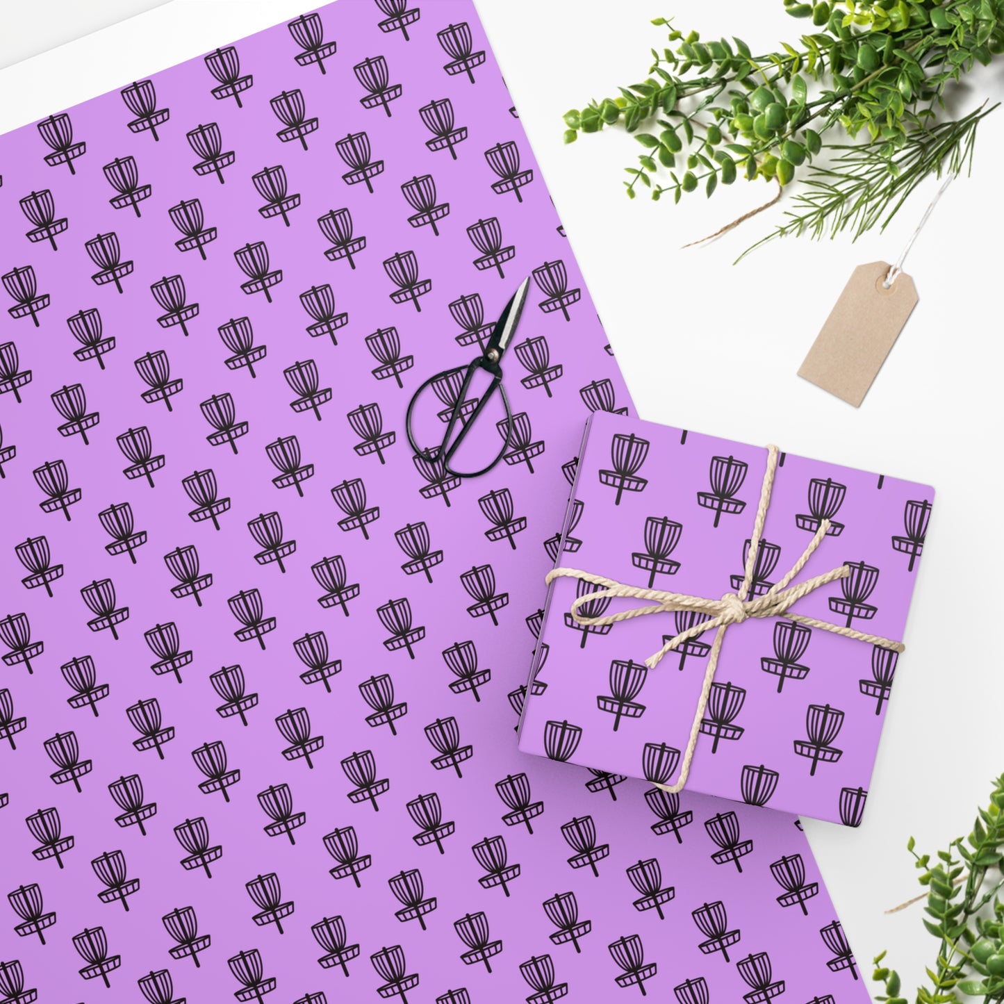 Wrapping Paper Black on Purple