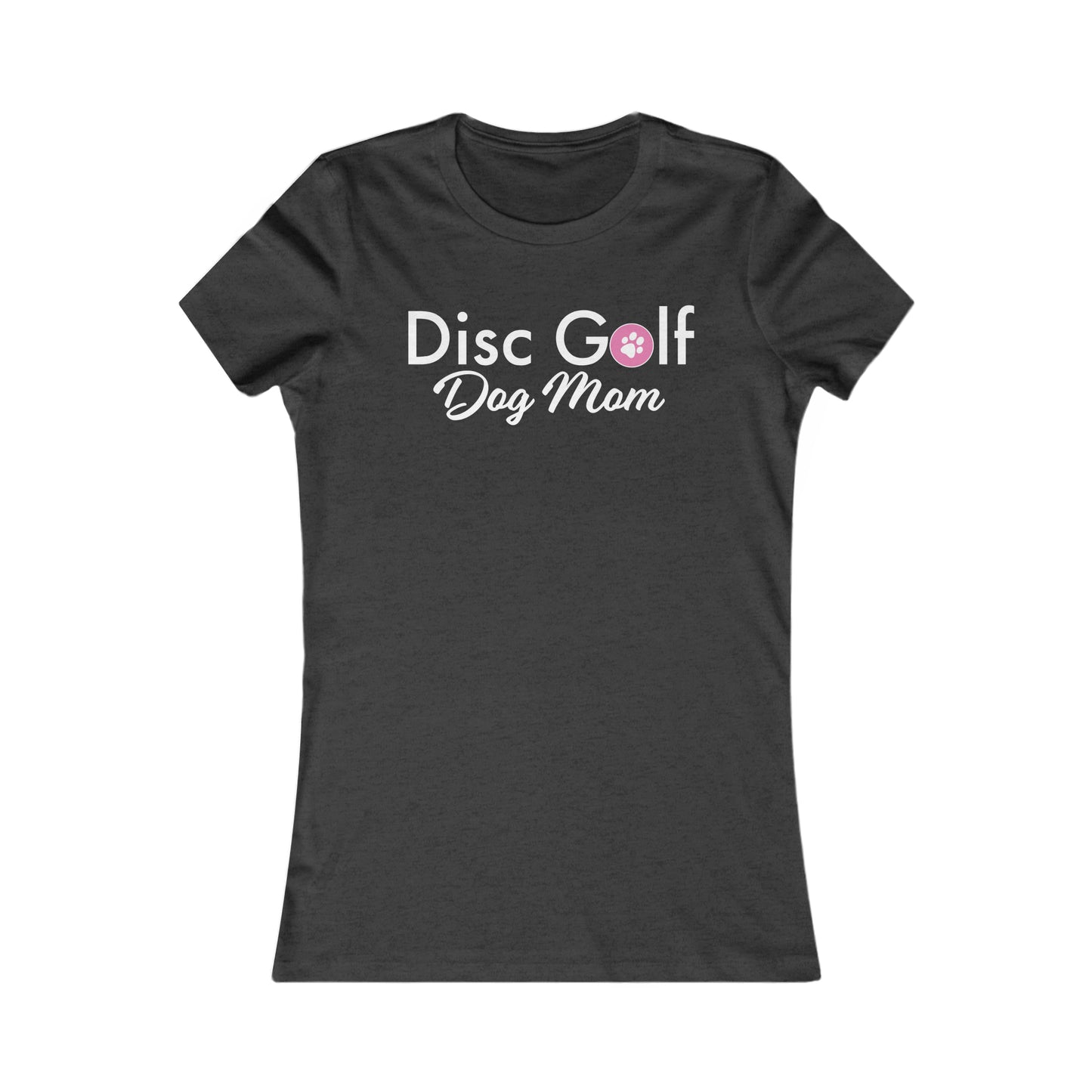 "Disc Golf Dog Mom"  Women's Favorite Black Tee