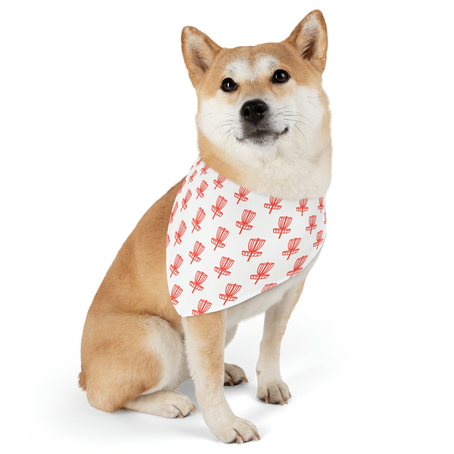 Pet Bandana Collar- Red on White