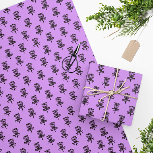 Wrapping Paper Black on Purple