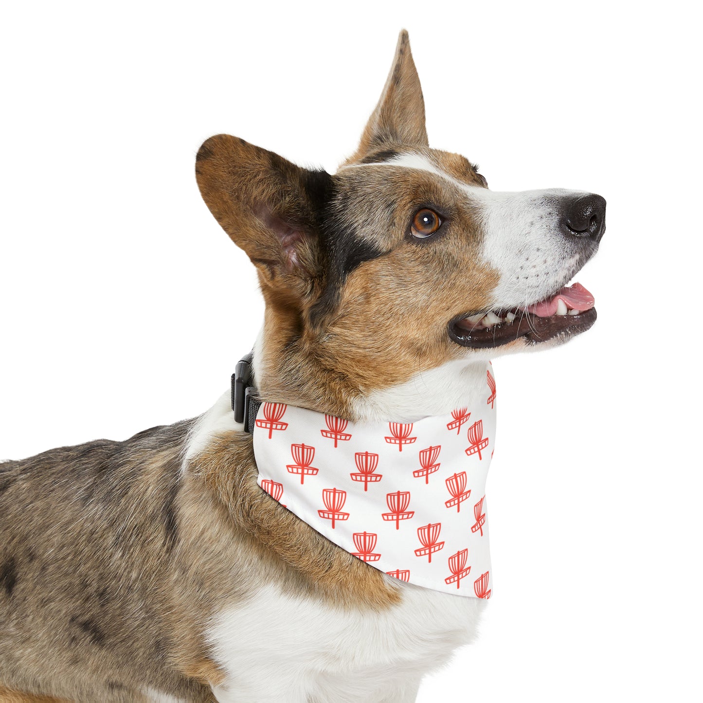 Pet Bandana Collar- Red on White