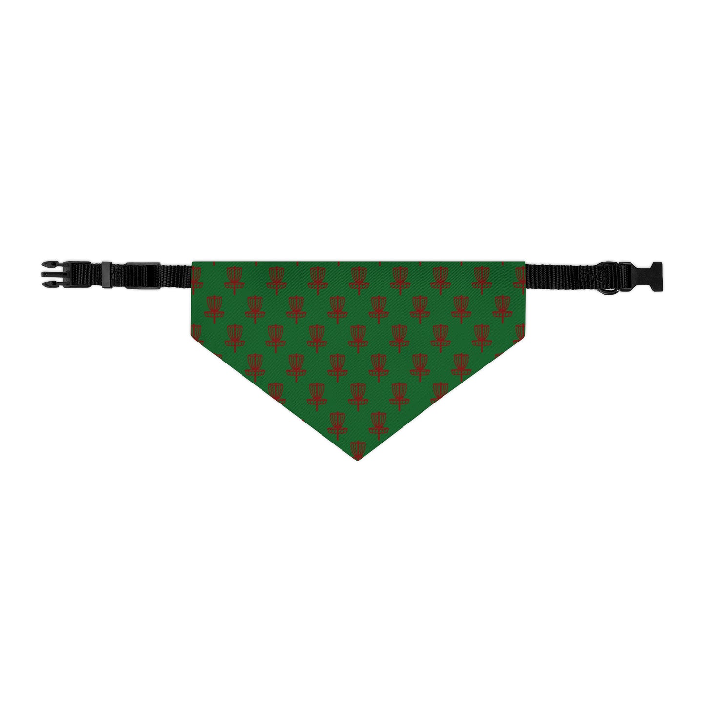 Pet Bandana Collar- Red on Green