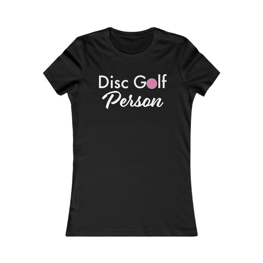 "Disc Golf Person"  Women's Favorite Black Tee