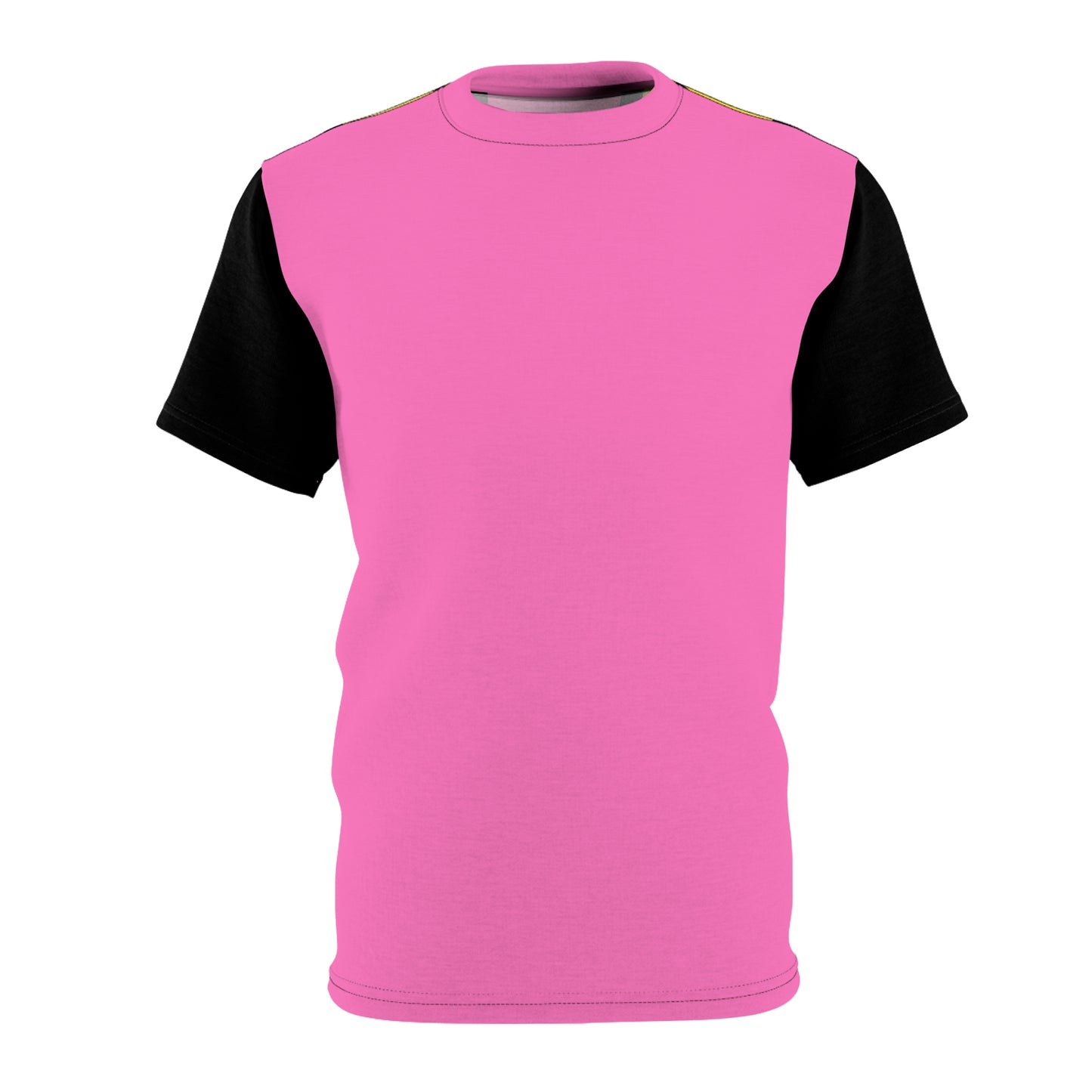 Pink Retro Martini Disc Golf Drink (Back Print) Unisex Cut & Sew Tee (AOP)