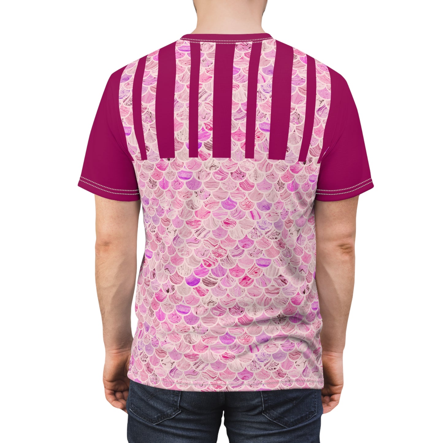 Mermaid Disc Golf Unisex Cut & Sew Tee (AOP)