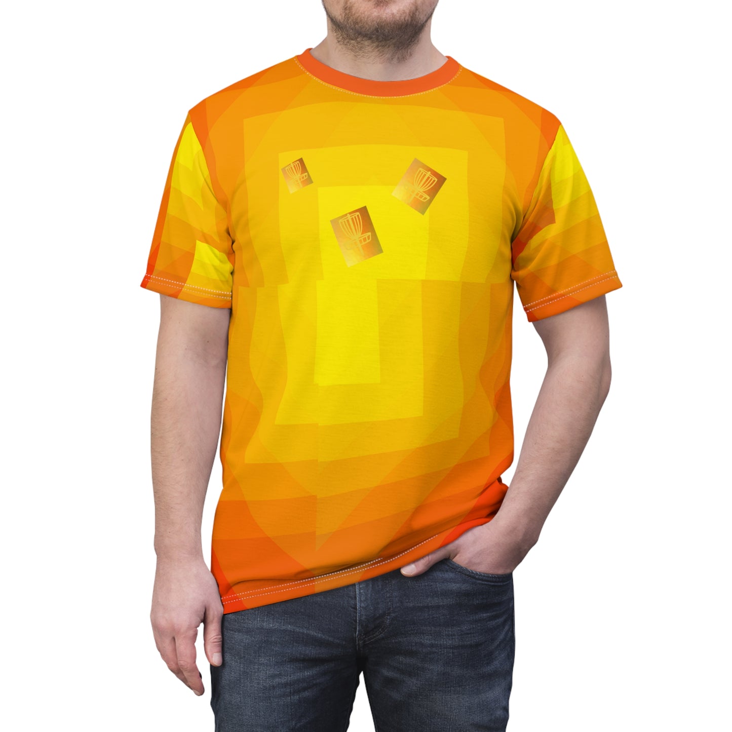 Funky Orange Unisex Cut & Sew Tee (AOP)