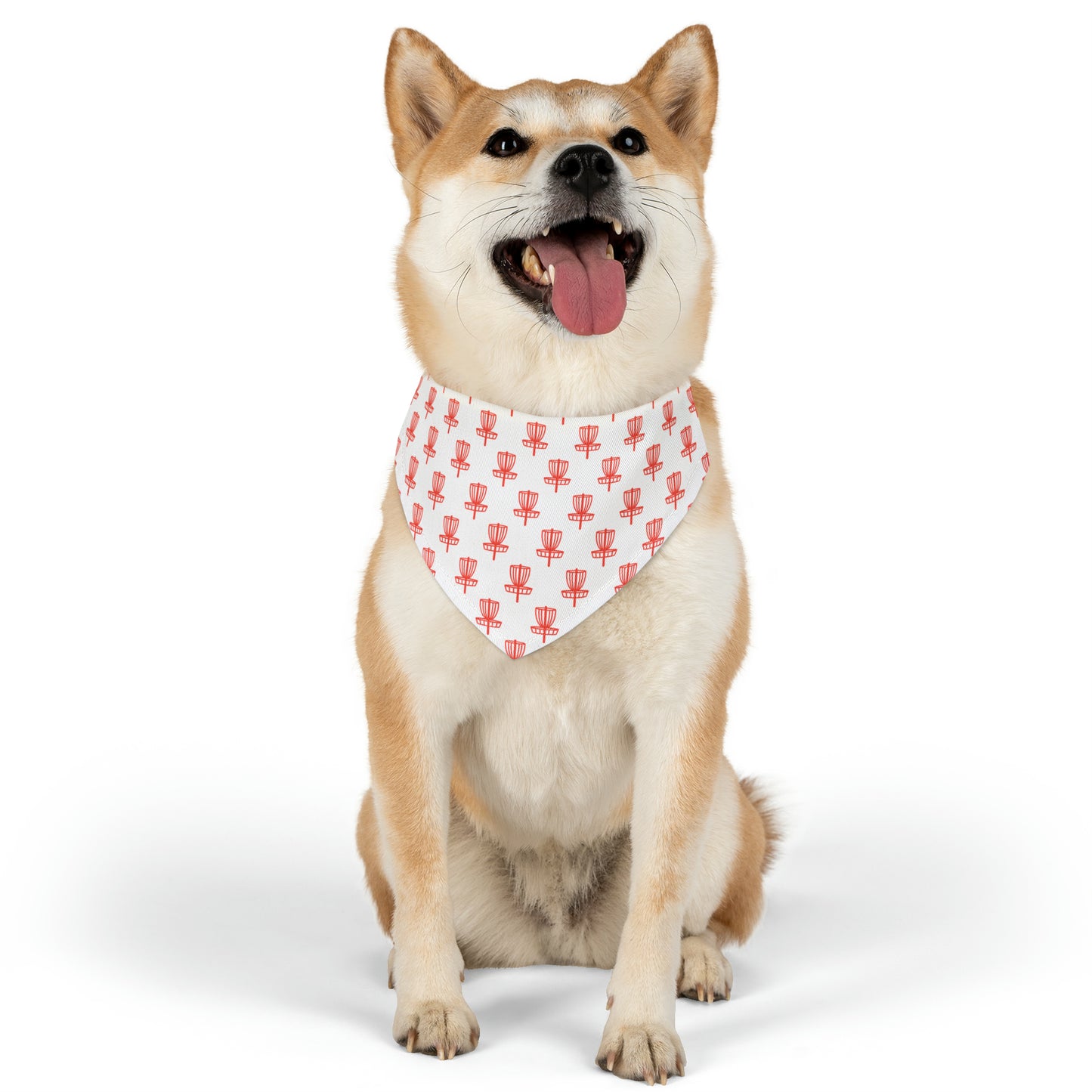 Pet Bandana Collar- Red on White