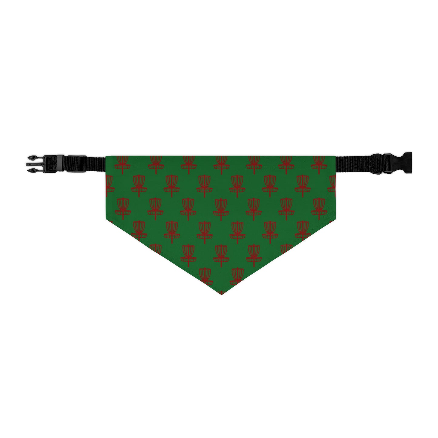 Pet Bandana Collar- Red on Green