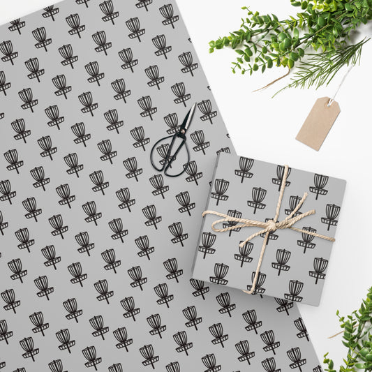 Wrapping Paper Black on Grey