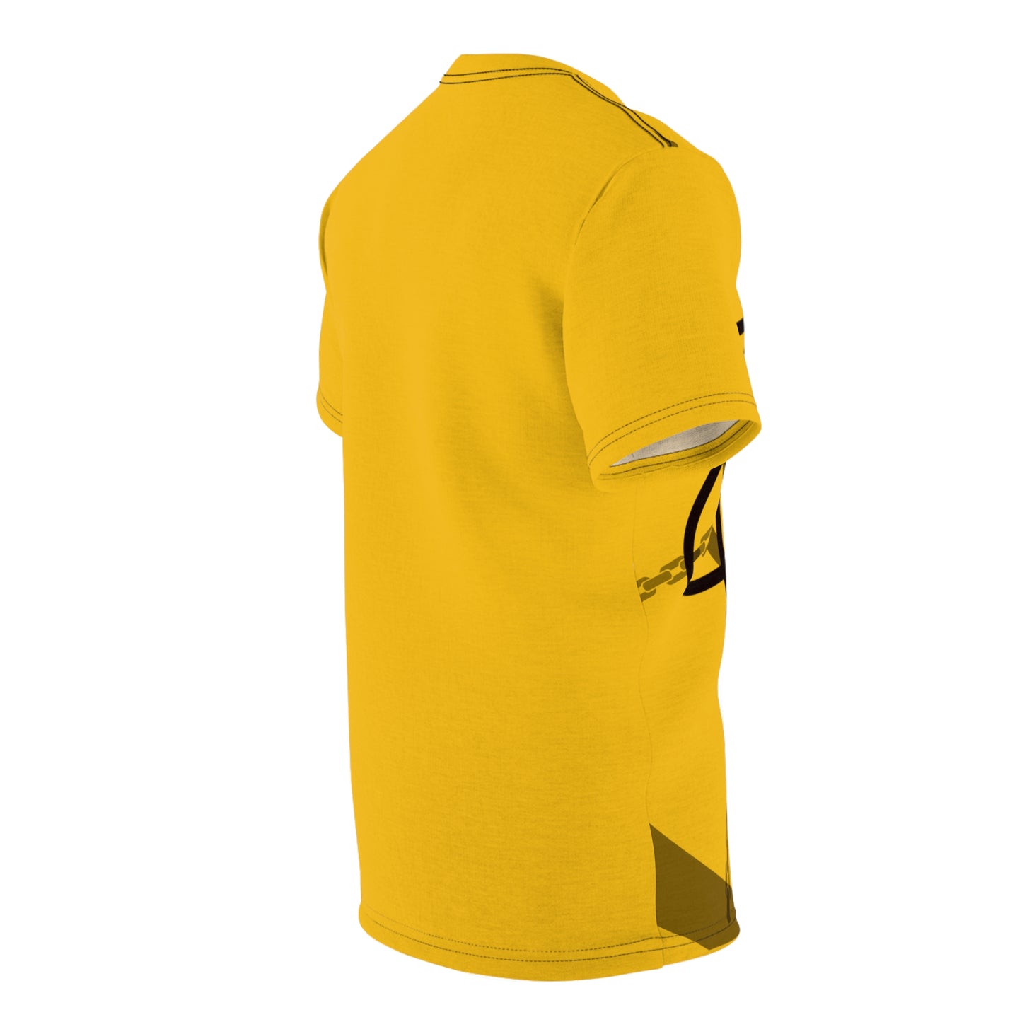 Atom Basket Yellow Unisex Cut & Sew Tee (AOP)