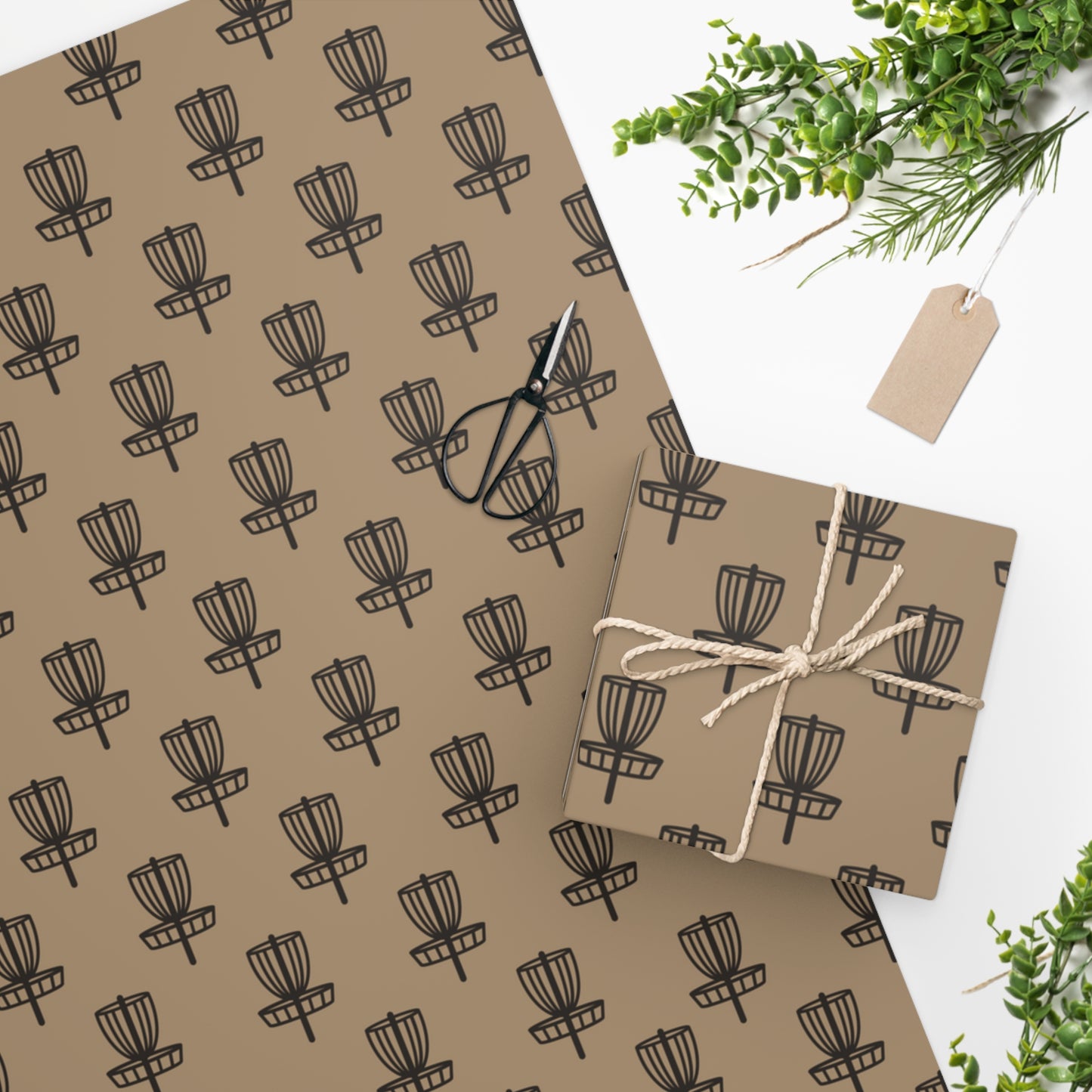 Wrapping Paper Black on Tan