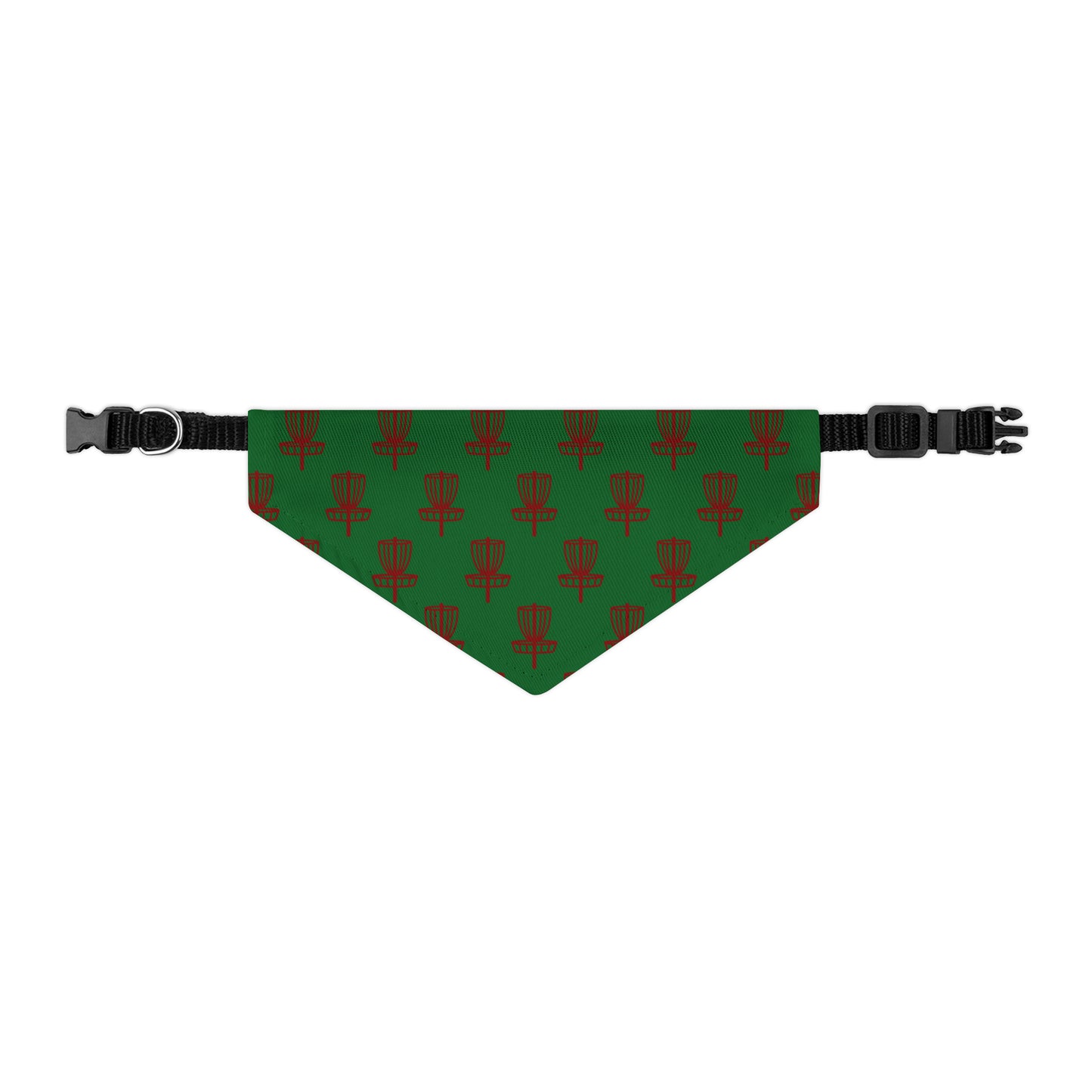 Pet Bandana Collar- Red on Green